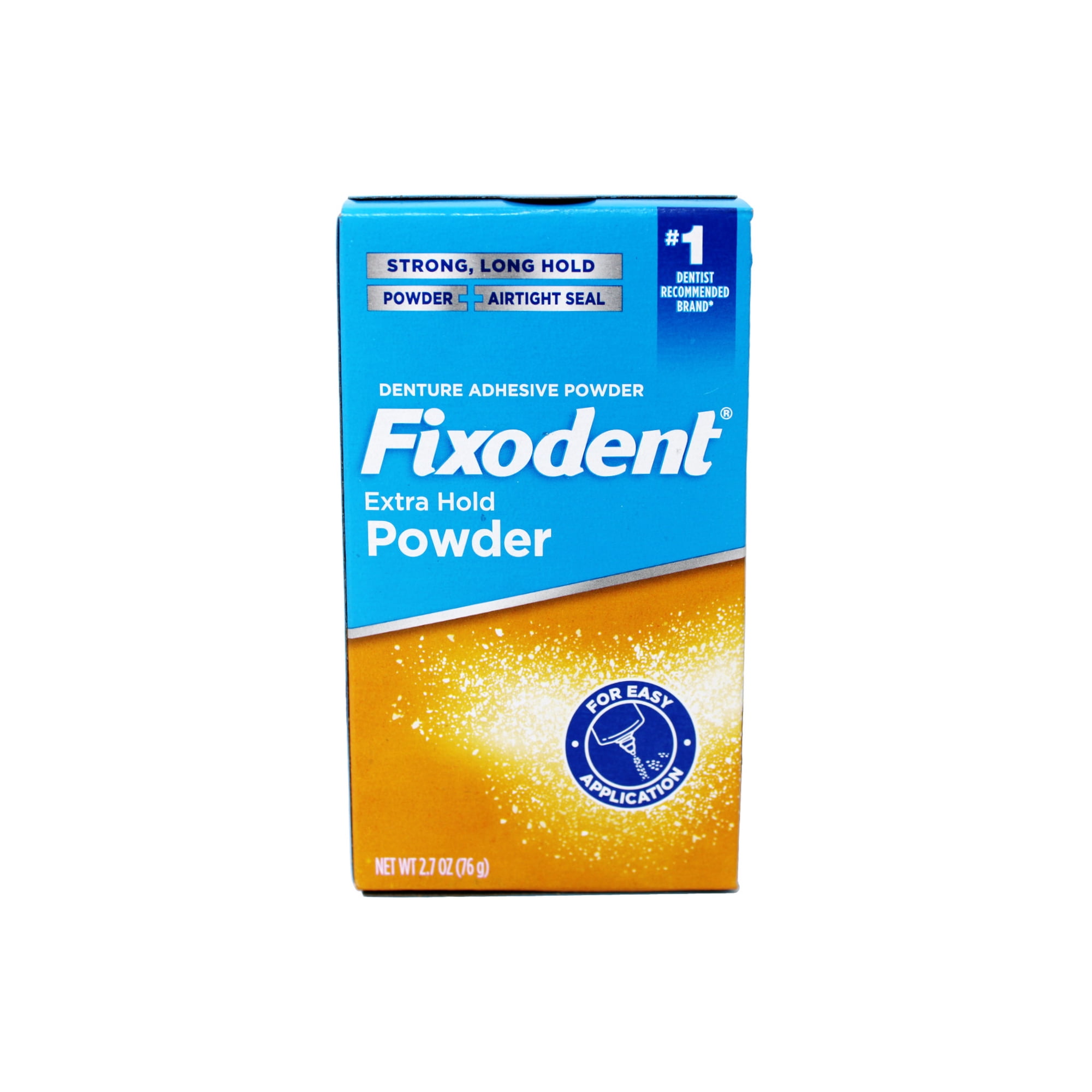 Fixodent Denture Adhesive Extra Hold Powder and Airtight Seal, 2.7 oz