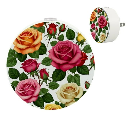 

YZUOUZY Bedside Lamps Bedroom Lamp Small Bedside Lamps Set of 2 Luxurious Retro Floral Roses