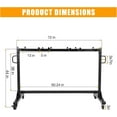 thumbnail image 2 of ChaoLink Folding Chair Rack with Cover – Heavy Duty Metal Chair Storage Dolly with PVC Lock Wheels, 400 Lb Capacity for 42 Chairs, 2 of 8