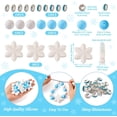 thumbnail image 3 of Yoqb Beadthoven Christmas Snowflake Silicone Beads 15mm Round Silicone Beads for Keychain Bracelet Making Blue White Assorted Crystal Disc Spacers for Pens Lanyards Jewelry Making DIY A110, 3 of 6