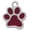 Maroon, variant on Silver Plated Medium Translucent Navy Paw - Rope Charm Bead Dangle with Mini 2026