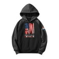 thumbnail image 3 of GIPQJK Mens Graphic Hoodies American Flag Print Hooded Sweatshirts Multicolor Panel Pullover Tops Big and Tall Usa Flag Design Patriotic Hoodies Sweatshirts with Pockets,Light Gray 3XL, 3 of 6
