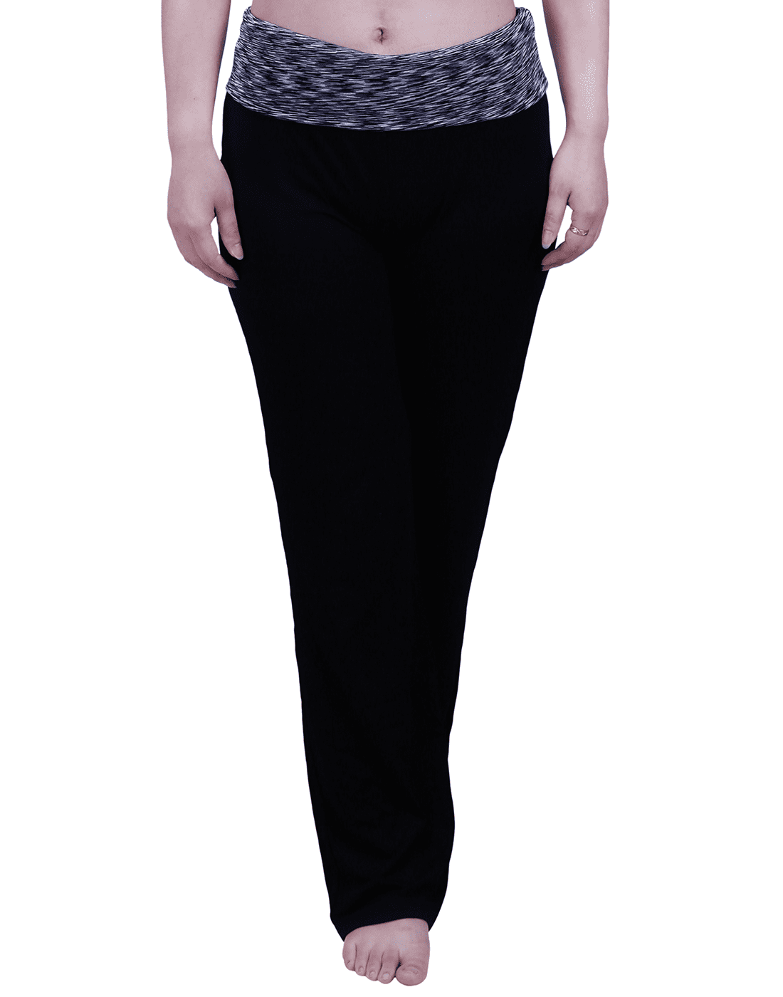 black fold over yoga pants