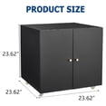 thumbnail image 2 of Ourlova Black 236 Printer Stand with Storage Mobile Printer Cabinet for Home Office Metal Table for Printers with Storage Shelf File Cabinets on Wheels 3D Printers Table, 2 of 6
