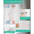 thumbnail image 4 of No Hook Shower Curtain with Snap in Liner, Summer Blue Ocean Sea Turtle Red Coral Sea Hotel Shower Curtains for Bathroom, Washable Shower Curtain Liner Set with Mesh Top Window, 72"x72", 4 of 6