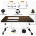 thumbnail image 3 of Grand Bureau de Lit pour Ordinateur Portable, Table de Lit Réglable avec Ventilateur de Refroidissement USB, Hauteur et Angle Réglables pour le Travail, Marron (23.6 Po X 12.9 Po), 3 of 7