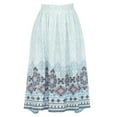 thumbnail image 4 of White Mark Border Print Pleated Midi Skirt (Women's), 4 of 6