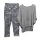 thumbnail image 1 of Conjunto de tops y pantalones de manga corta con cuello redondo y estampado para mujer Wmkox8yi  bvn1612, 1 of 8
