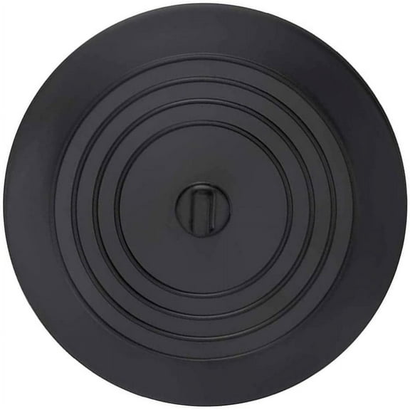 Tub Stopper, 6 inches Large Silicone Drain Plug Hair Stopper Flat Suction Cover Silicone Bathtub Stoppers Drain Cover Hair Stopper Suction Bathtub Plug for Kitchen Bathroom and Laundry Black