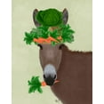 thumbnail image 2 of Fab Funky 15x18 White Modern Wood Framed Museum Art Print Titled - Donkey Carrot Hat, 2 of 4