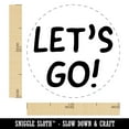 thumbnail image 2 of Let's Go Travel Fun Text Self-Inking Rubber Stamp Ink Stamper - Green Ink - Medium 1 Inch, 2 of 7