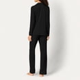 thumbnail image 5 of Womens Plus Size Pajama Sets Long Sleeve Button Up Pjs and Casual Wide Leg Pants Knit Solid Color Fall Sleepwear Set with Pocket Size S-5XL, 5 of 8