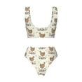 thumbnail image 5 of Daiia Flower Chicken Women's Bikini Set Two Piece Swimsuit High Waisted Bikini Adjustable Straps Bikini Perfect for Beach, Pool, and Summer Vacation-XX-Large, 5 of 9