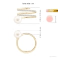 thumbnail image 5 of ANGARA Freshwater Cultured Pearl Spiral Wrap Ring in 14K Yellow Gold for Women | June Birthstone, Birthday, Anniversary, Jewelry Gift for Women | Pearl Ring, 5 of 9