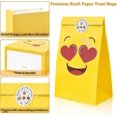 thumbnail image 2 of 24 pieces emoticon candy bag, 24 sticker paper gift bags, small birthday candy bag, 8 pattern paper, 2 of 2