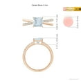 thumbnail image 4 of Angara Natural 0.95 Ct. Aquamarine with Diamond Classic Ring in 14K Rose Gold for Women (Ring Size: 12), 4 of 9