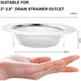 thumbnail image 2 of 2 PCS Kitchen Sink Strainer Stainless Steel, kitchen Sink Drain Strainer，Sink Strainers with Large Wide Rim 4.5" Diameter for Kitchen Sinks, 2 of 7