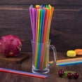 thumbnail image 5 of Colorful Plastic Drinking Straws - Flexible, Disposable, Extra-long Flexible Straws - 100 Pack, 5 of 8