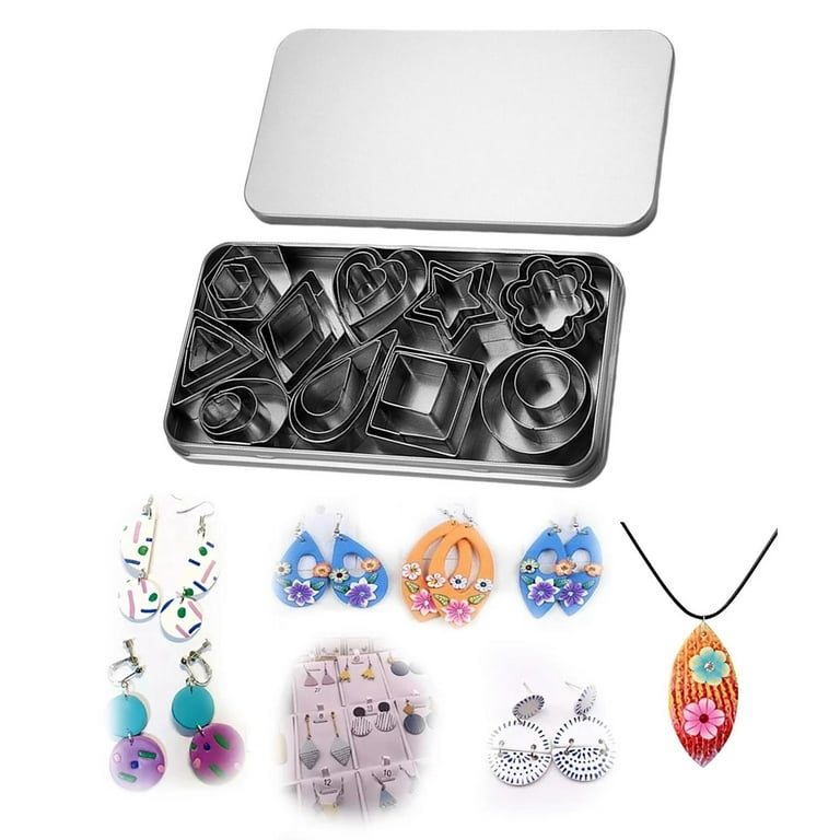 More Shape Polymer Clay Cutters DIY Pottery Ceramic Clay Earring Jewelry  Stainless Steel Cutting Mold Cake Cookie Cutter Tools