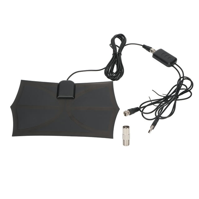 Antena de TV compatible con 4K 1080p, alcance de 300 millas, antena de televisión para interiores y exteriores para Fire Stick, todos los televisores antiguos, color negro