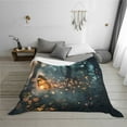 thumbnail image 6 of KLL Magical Butterfly In Forest Print Fleece Throw Blanket, Horizontal Fleece Bedding Cute Soft Blankets Comfy Fleece Flannel Plush Home Decor for Couch & Bed -50"x40", 6 of 9