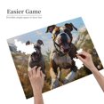 thumbnail image 2 of Running Dogs Meadow Sunny 1000-Piece Wooden Jigsaw Puzzle for Adults, Fun & Challenging Family Game, Stylish Wall Decor & Holiday Gift, 2 of 7
