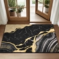 thumbnail image 4 of Bleum Cade Area Rugs for Doormat 2X3,Marble Swirl Abstract Rugs, Machine Washable Foldable Non Slip Outdoor Indoor Welcome Mat,Black Gold, 4 of 9