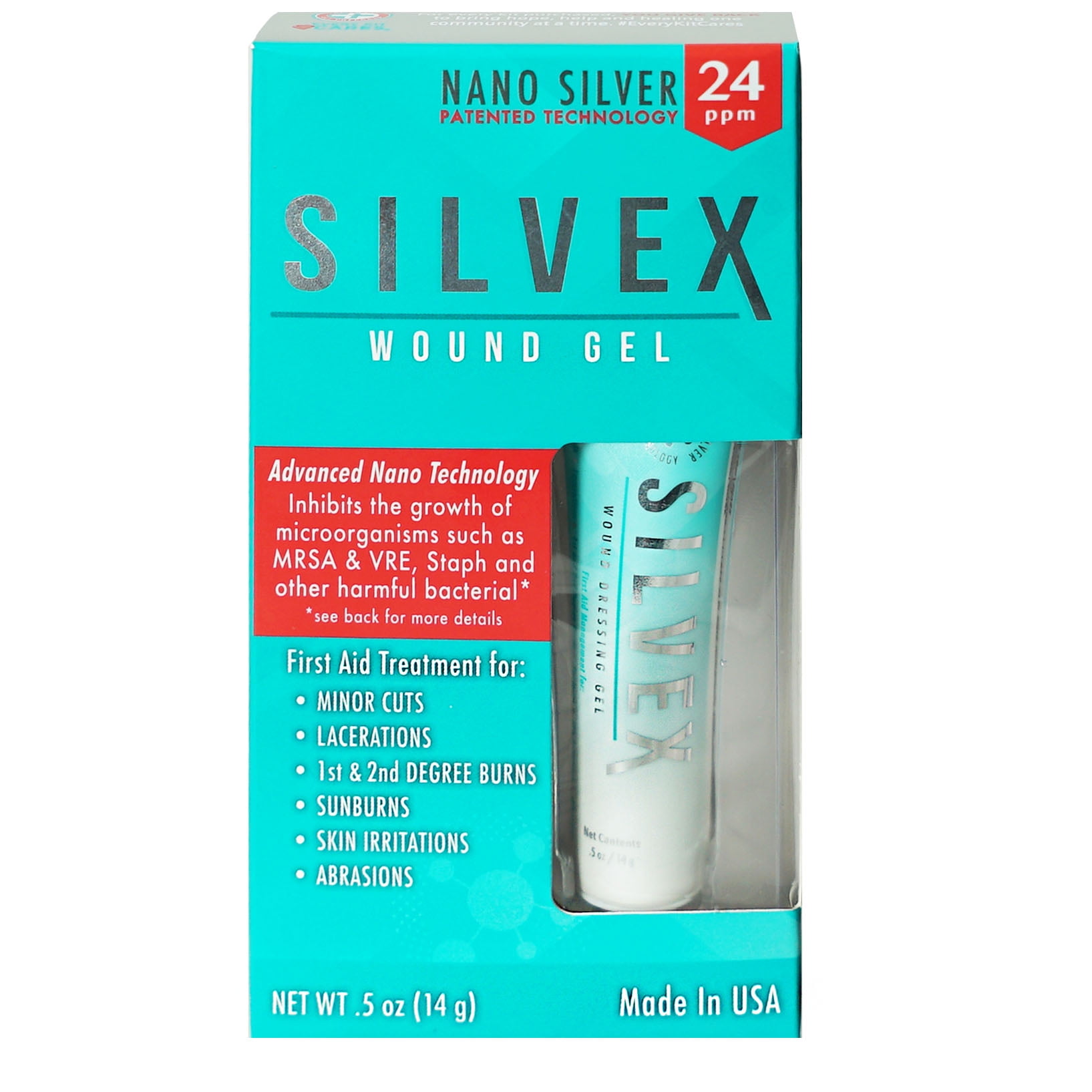 SILVEX Wound Gel 0.5oz by Be Smart Get Prepared