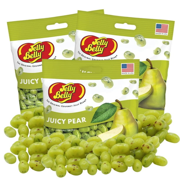 Jelly Belly Juicy Pear Gourmet Jelly Beans, Classic Fruit Flavored