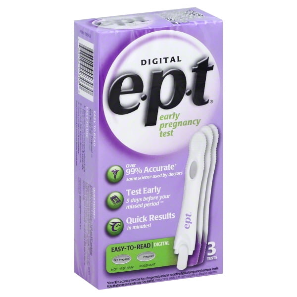 Digital E P T Early Pregnancy Test 3 Ct Walmart Com Walmart Com