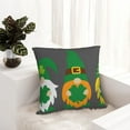 thumbnail image 6 of Yiaed Spring St Patrick’S Day Irish Gnomes Print Pillow Covers Super Soft Decorative Square Throw Pillow Covers Case Cushion Covers for Sofa Couch Bedroom Car Decor（No pillow core）-22"x22", 6 of 7
