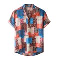 thumbnail image 2 of Palato Mens T Shirts,Men Hawaiian Short Sleeve Beach Shirt Printed Summer Casual Button Down Shirts, 2 of 9