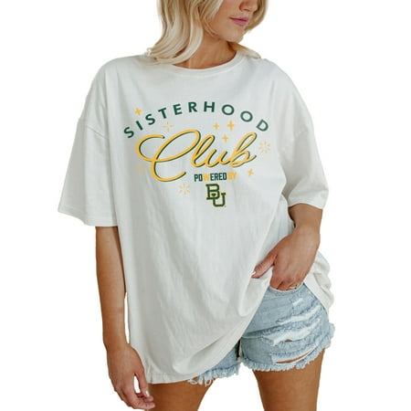 Women's Gameday Couture White Baylor Bears PoweredBy Sisterhood Oversized T-Shirt