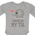 thumbnail image 4 of Inktastic Tia Loves Me Baby Elephant Boys or Girls Long Sleeve Baby Bodysuit, 4 of 5