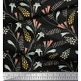 thumbnail image 3 of Soimoi Cotton Voile Fabric Leaves & Floral Artistic Printed Fabric 1 Yard 42 Inch Wide, 3 of 3