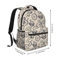 thumbnail image 2 of Fotbe Compass And Mountains In Bicycle Wheels Pattern Casual Backpack for School, Travel, and Outdoor Activities - Durable, Lightweight, and Comfortable, 2 of 5