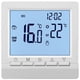 thumbnail image 1 of Termostato de calefacción eléctrica, botón manual 16A, pantalla negativa, caracteres blancos sobre fondo negro, sin Wifi - pantalla negativa, caracteres blancos sobre fondo negro sin Wifi, 1 of 5