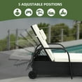 thumbnail image 3 of Uforic Outdoor Rattan Chaise Lounge with Cushions, Built-In Storage, Beige & Black, 1Pcs, 3 of 9