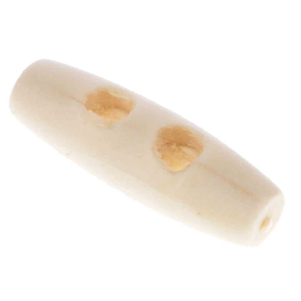 amagogo 3x50Pcs Wood Sewing Toggle Buttons Cloth Accessories 2 Holes 3 Pcs
