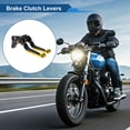 thumbnail image 2 of Palancas de freno y embrague cortas y largas para Kawasaki ZZR600 2005-2009, palanca de freno ajustable de motocicleta, aleación de aluminio, mango negro con extremo dorado, 2 of 6