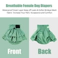thumbnail image 4 of Wegreeco Washable Dog Diapers (3 Pack), Highly Absorbent Dog Diapers for Female Dogs, Reusable Dog Dresses for Dogs (Morandi-HLF, Small), 4 of 6
