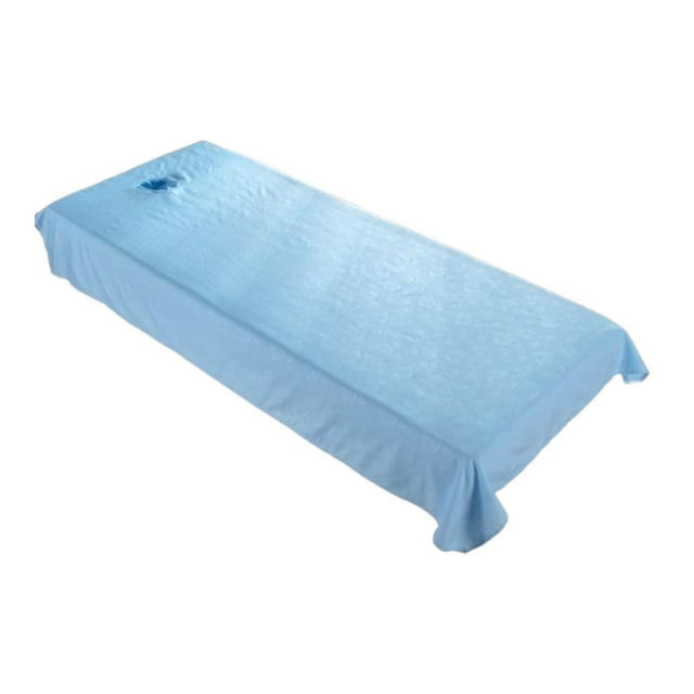 Sábana de Cama de Belleza perfecl poliéster Azul claro con orificio