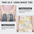 thumbnail image 6 of Pioneer Flower Floral Print Pattern Apron for Women and Men, Cotton Linen Waterproof with Pockets, Adjustable, 33x27 Inch for Kitchen, Gardening, BBQ, Salon, 6 of 6