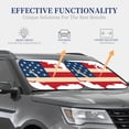thumbnail image 4 of Honeii American Flag Map Print Foldable Car Sun Shade for Windshield, 2-Piece UV Protection Shade, Protects Car Interior, Ideal for Cars, Trucks, SUVs-Small, 4 of 6