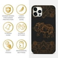 thumbnail image 4 of Case Yard Wooden Case for iPhone-11-Pro Soft TPU Silicone cover Slim Fit Shockproof Wood Protective Phone Cover for Girls Boys Men and Women Supports Wireless Charging Royal Elephant Mandala Design, 4 of 7