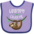 thumbnail image 3 of Inktastic Grampy Loves Me Cute Sloth and Baby Boys or Girls Baby Bib, 3 of 4