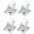 thumbnail image 1 of Ruedas para muebles de 4 piezas Ruedas giratorias universales Ruedas de 1" Ruedas blancas para mesas Sillas Carros pequeños Maletas de transporte, 1 of 5