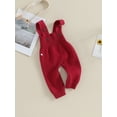 thumbnail image 3 of Meihuid Baby Toddler Knit Overalls Infant Sleeveless Solid Color Bib Pants, 3 of 9