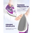 thumbnail image 4 of Steam Iron for Clothes, 1750W  Heating with  Steam, 15.21oz/450ml Large Water , Ceramic Soleplate, Anti-Drip, Self-Cleaning, 3-Way Auto Shut Off for  Laundry, 4 of 6