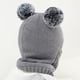 thumbnail image 4 of 1 Juego de bufanda y gorro de invierno para bebé, bufanda Unisex para niño pequeño (gris), 4 of 5